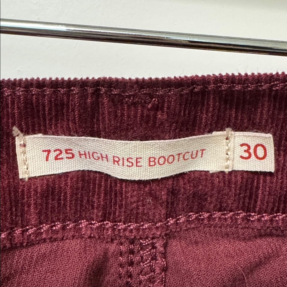 Levi's Women's Boot Cut Jeans - Deep Red - Picture 4 of 5